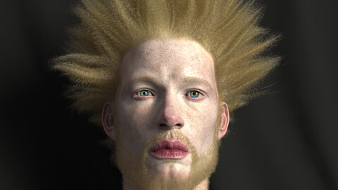 ALBINO 3D MALE CHARACTER DESIGN