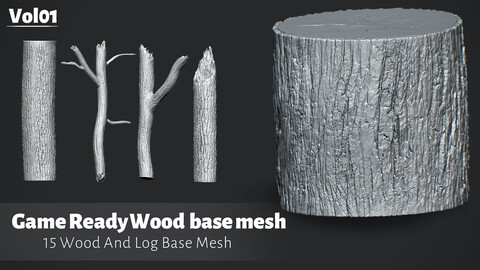 Game Ready Wood Base Mesh