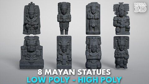 8 Mayan Statues - 241212