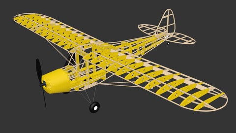 Piper PA-18 Super Cub RC Plane 3D model