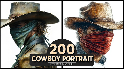 Cowboy Portrait 4K Reference/Concept Images