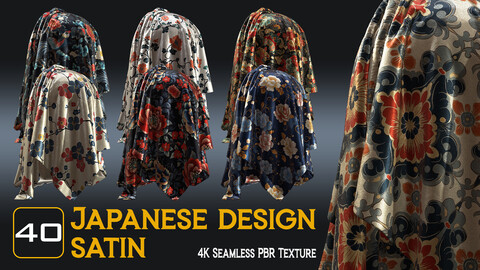 40 Japanese design Satin