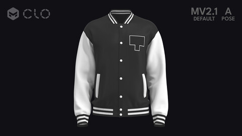 VARSITY JACKET – zpac obj fbx highpoly