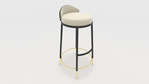 3D Model Bar Stool 45