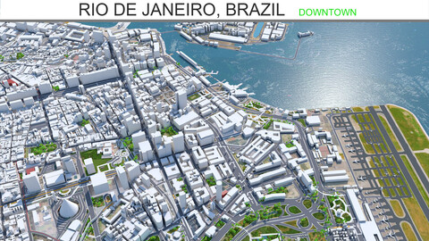 Rio de Janeiro, Brazil Downtown 20km