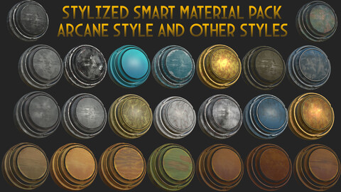 Stylized Smart Material Pack - Arcane Style And Other Style