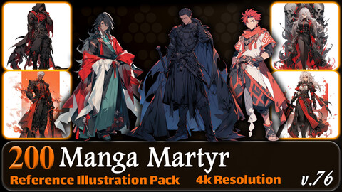 200 Manga Martyr (Full Body) Reference Pack | 4K | v.76