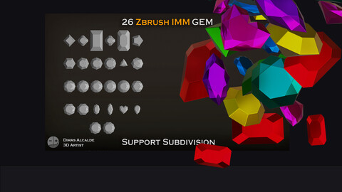 26 Geometric Gemstone for modeling and sculpting - Zbrush / Blender