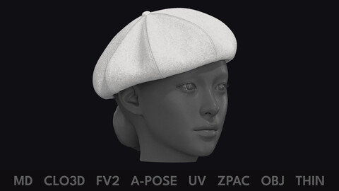 BASIC 8-PANEL BERET – zpac obj highpoly