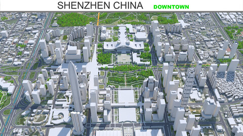 Shenzhen China downtown 8km