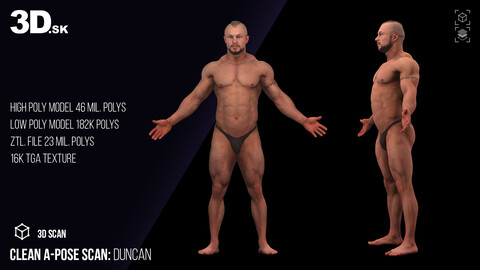 Clean A Pose 3D Scan | Duncan Underwear