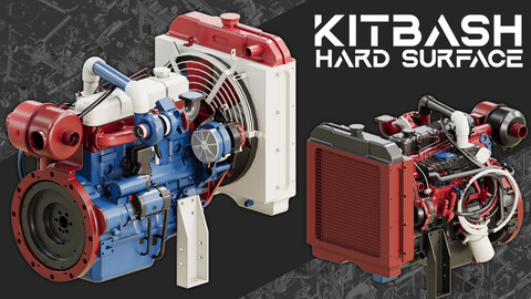 HARD SURFACE KITBASH : Mechanical Engine Design Pack - VOL 16