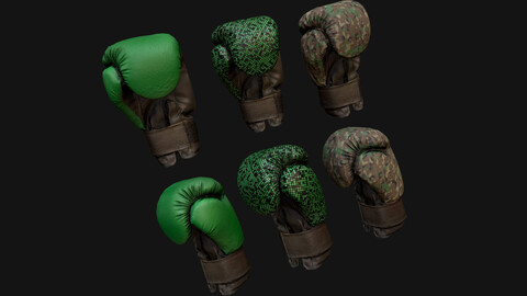 Boxing Gloves Green Military