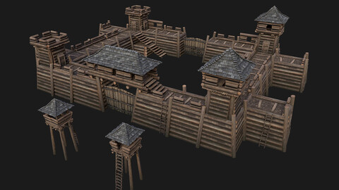 Medieval Wooden Fort Castle Constructor