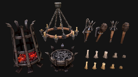 Medieval Prison Lighting Set