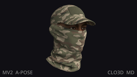 MILITARY CAP & BUFF – zprj obj fbx highpoly