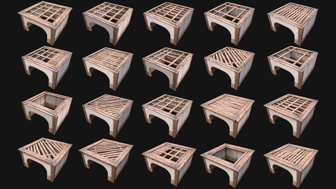 Wooden Roof Floor Medieval Pack