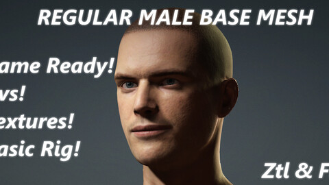 Regular Male Base Mesh -  GAME READY