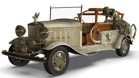 Classic Hearse from the 1930s 3D model