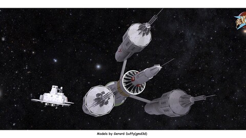 Blakes 7 Ships Study Models Lightwave3d only