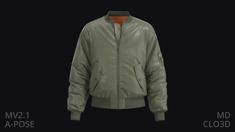 MA-1 BOMBER JACKET v2 – zpac obj fbx highpoly