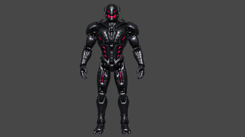 Ultron Low-poly | Rigged 3D model