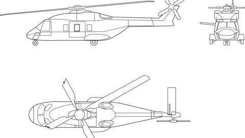 NHIndustries NH90 drawing, svg vector file, laser cut file, cricut file, engraving file, cnc cut file