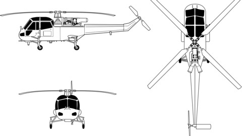 Westland Wasp orthographical, svg vector file, laser cut file, cricut file, engraving file, cnc cut file