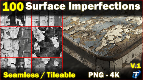 100 Ultra High-Quality Surface Imperfections (Seamless and Tileable) Vol 1