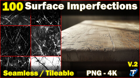 100 Ultra High-Quality Surface Imperfections (Seamless and Tileable) Vol 2