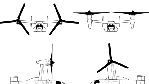 Bell Boeing MV 22 Osprey line drawing, svg vector file, laser cut file, cricut file, engraving file, cnc cut file