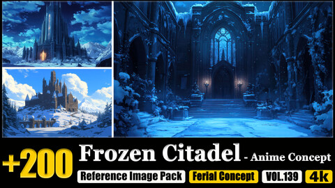 200 Frozen Citadel - Anime Concept Reference Image Pack v.139 |4K|