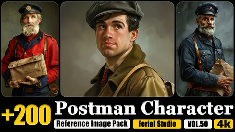 200 Postman Character Reference Image Pack v.50 |4K|