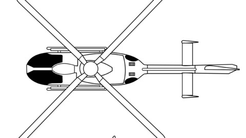 Eurcopter EC135 orthographical, svg vector file, laser cut file, cricut file, engraving file, cnc cut file