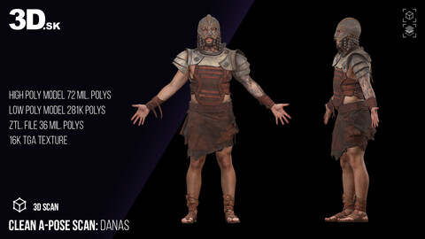 Clean A Pose 3D Scan | Danas Gladiator