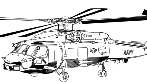 Sikorsky SH 60B Seahawk graphic, svg vector file, laser cut file, cricut file, engraving file, cnc cut file