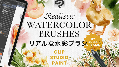 Realistic Watercolor Brushes for Clip Studio Paint