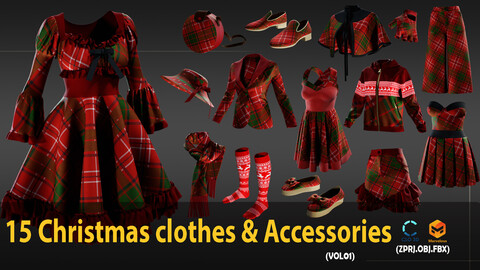 15 Christmas Clothes & Accessories (P40) - Marvelous / CLO