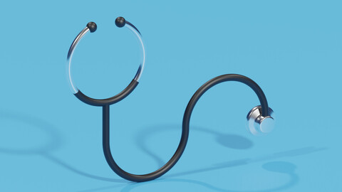 Cartoon Stethoscope 3D model