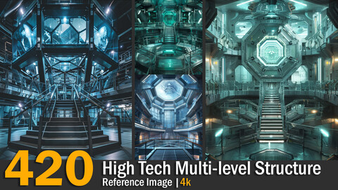 High Tech Multi-level Structure | Reference Images | 4K