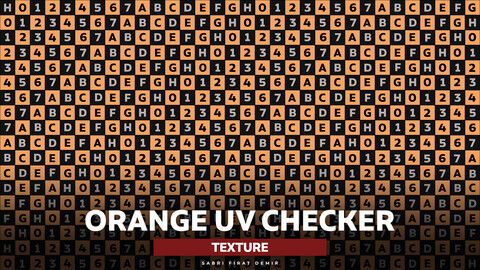 Orange Black UV Checker Map