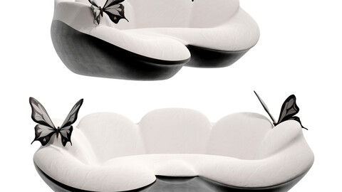 Modern curved shaped butterfly sofa