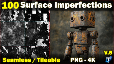 100 Ultra High-Quality Surface Imperfections (Seamless and Tileable) Vol 5