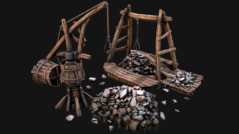 Medieval Quarry Mine with Crane Pack