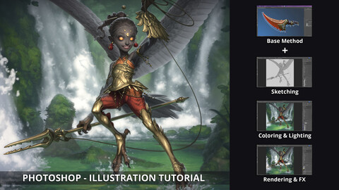 Illustration Tutorial - River Harpy