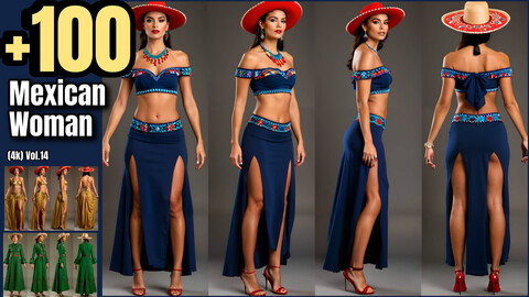 +100 Mexican Woman Concept (4k)