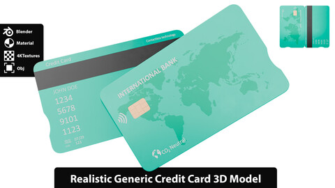 Generic Credit Card 3D model