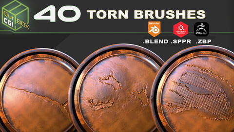 40 Torn Fabric Brushes for Zbrush Blender and Substance Painter - 70% RELEASE DISCOUNT