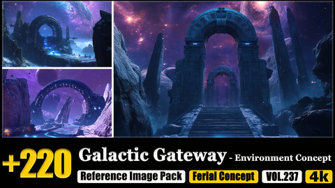 220 Galactic Gateway - Environment Concept Reference Image Pack v.237 |4K|