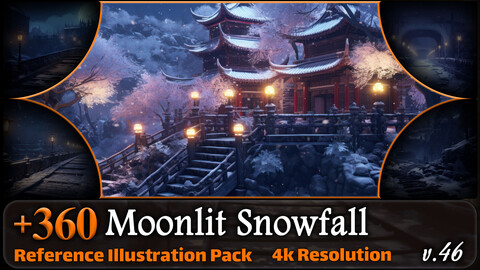 360 Moonlit Snowfall Reference Pack | 4K | v.46